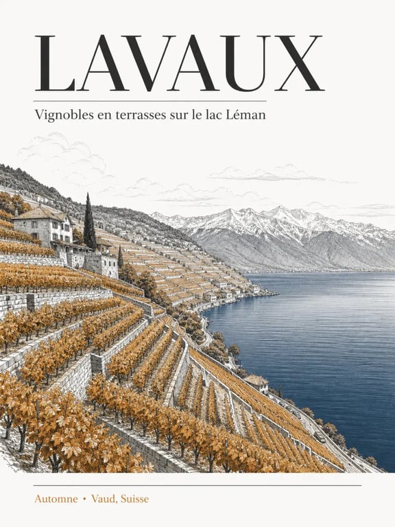 Vignobles en terrasses de Lavaux, étape incontournable d'un carnet de voyage suisse
