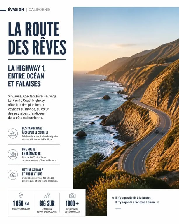 La mythique Highway 1 lors d'un road trip de 15 jours en Californie