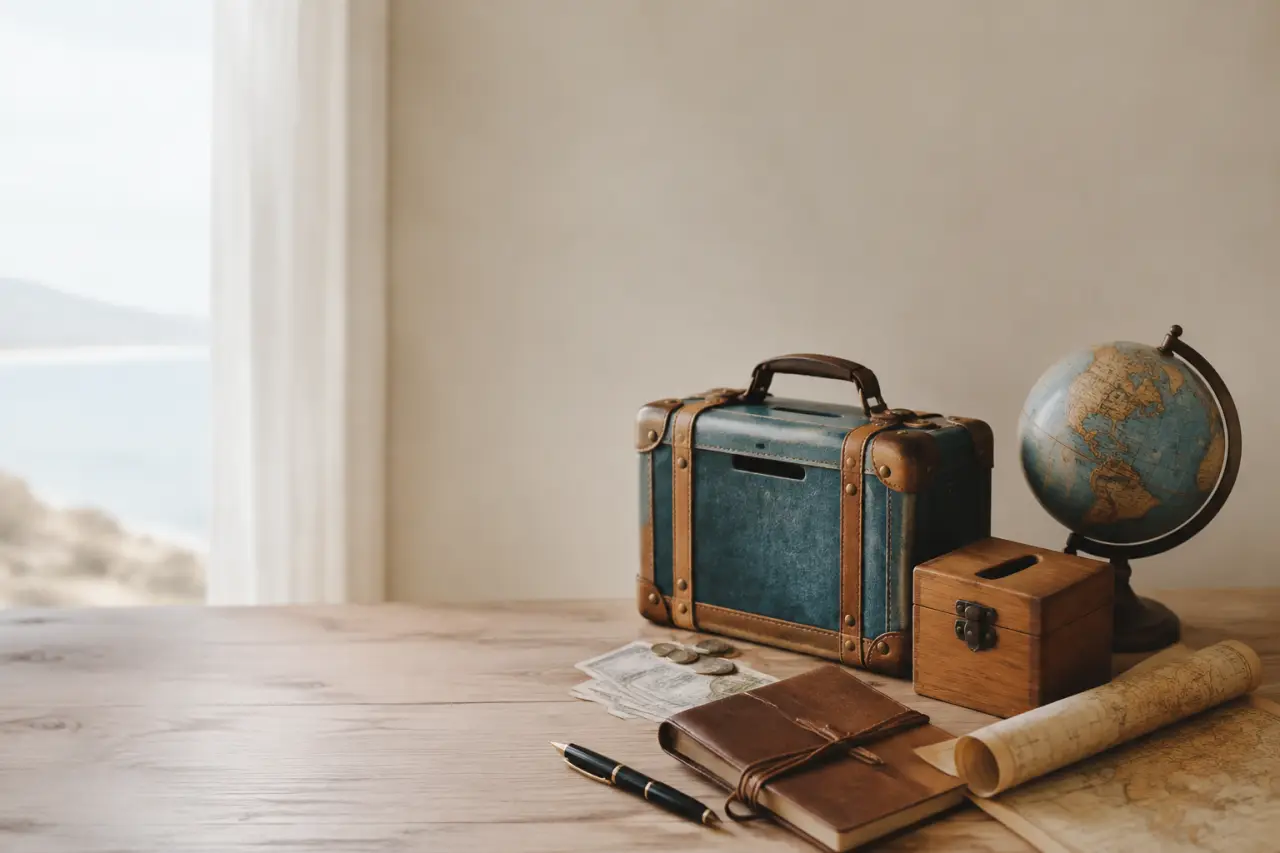 Tirelire pour voyage : valise, globe ou boîte en bois pour garder le cap ?